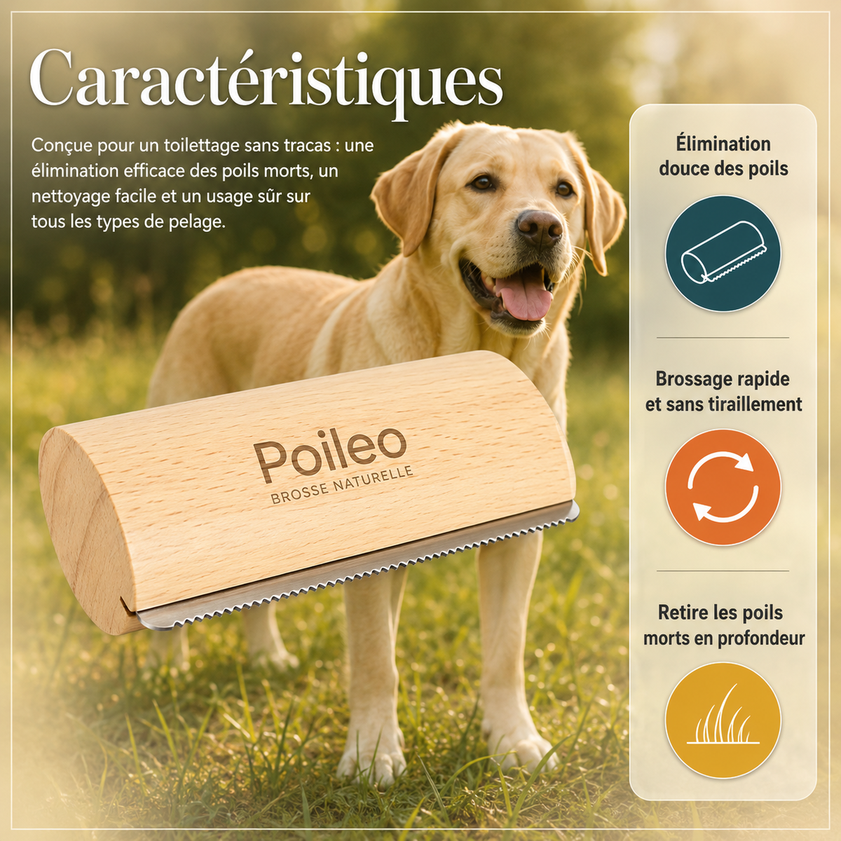 Brosse Poileo Chien